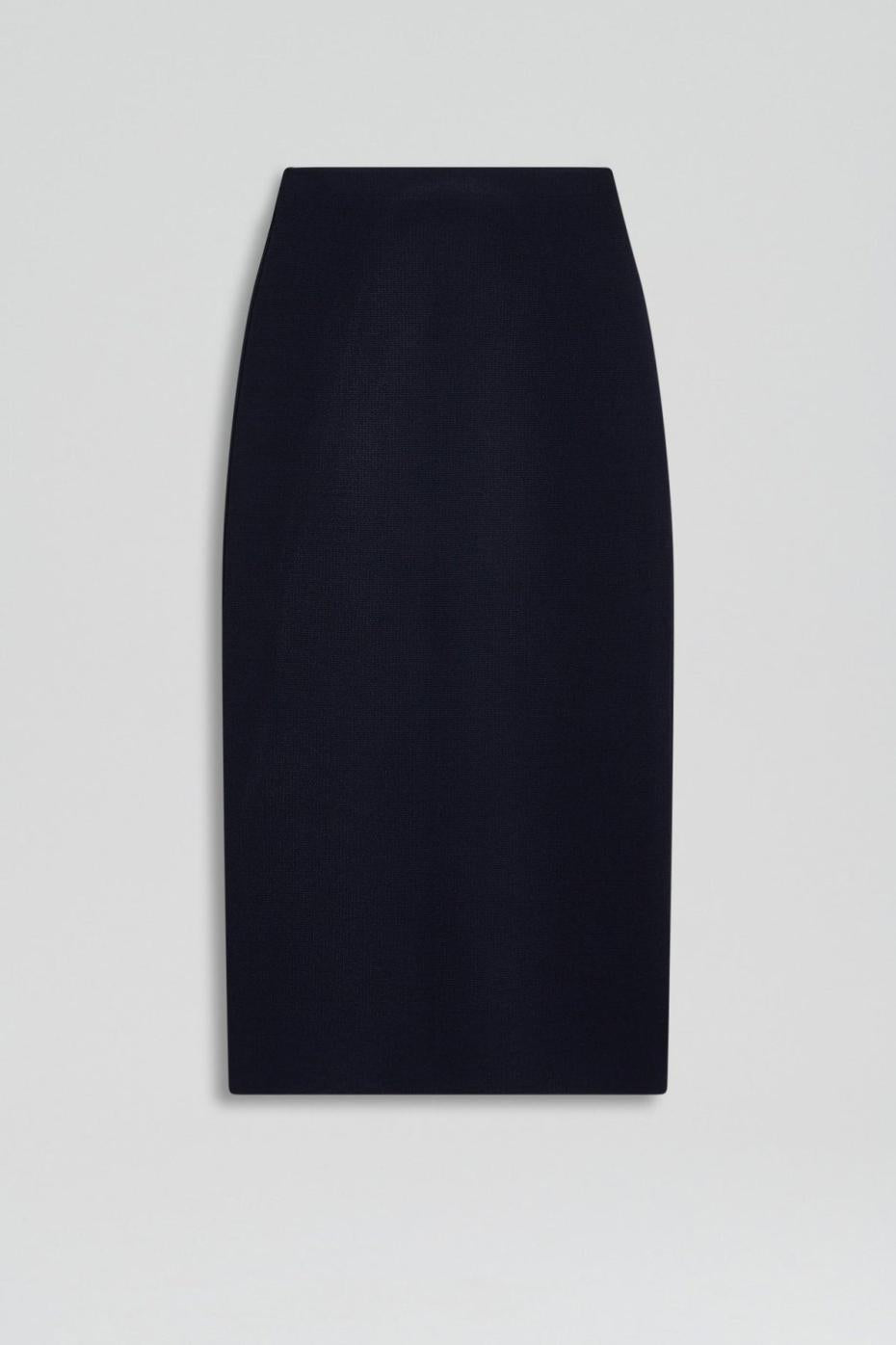 Skirts | Women Scanlan Theodore CREPE KNIT PENCIL SKIRT MIDI Navy