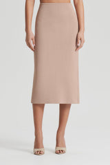 Skirts | Women Scanlan Theodore CREPE KNIT PENCIL SKIRT MIDI Oat