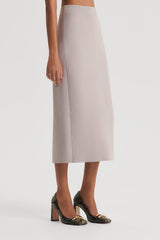 Skirts | Women Scanlan Theodore CREPE KNIT PENCIL SKIRT MIDI Oyster