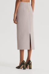 Skirts | Women Scanlan Theodore CREPE KNIT PENCIL SKIRT MIDI Oyster