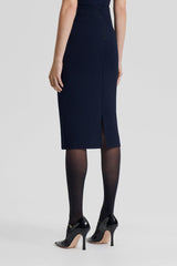 Skirts | Women Scanlan Theodore CREPE KNIT PENCIL SKIRT Navy