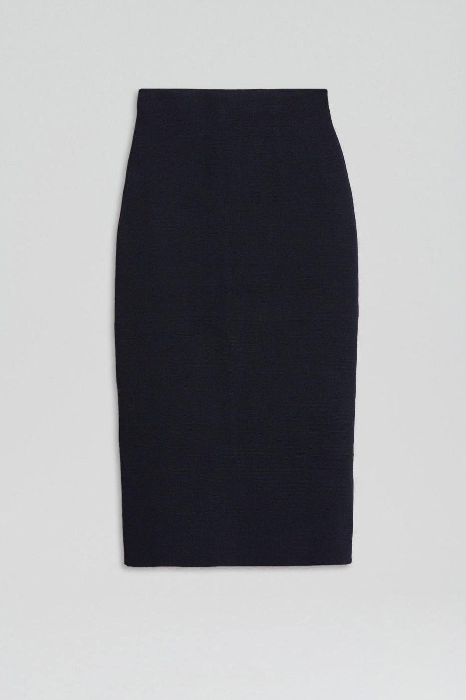 Skirts | Women Scanlan Theodore CREPE KNIT PENCIL SKIRT Navy