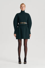 Skirts | Women Scanlan Theodore CREPE KNIT PEPLUM SKIRT Dark.green