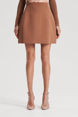 Skirts | Women Scanlan Theodore CREPE KNIT PEPLUM SKIRT Spice