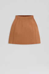 Skirts | Women Scanlan Theodore CREPE KNIT PEPLUM SKIRT Spice