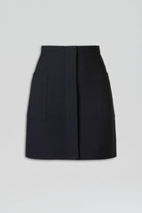 Skirts | Women Scanlan Theodore CREPE KNIT POCKET MINI SKIRT Navy