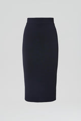 Skirts | Women Scanlan Theodore CREPE KNIT SLIT BACK SKIRT Navy