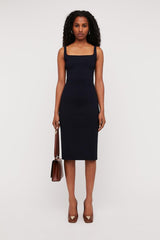 Skirts | Women Scanlan Theodore CREPE KNIT SLIT BACK SKIRT Navy