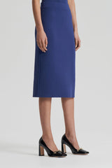 Skirts | Women Scanlan Theodore CREPE KNIT SLIT BACK SKIRT Royal