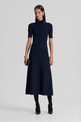 Skirts | Women Scanlan Theodore CREPE KNIT SOFT SKIRT Navy