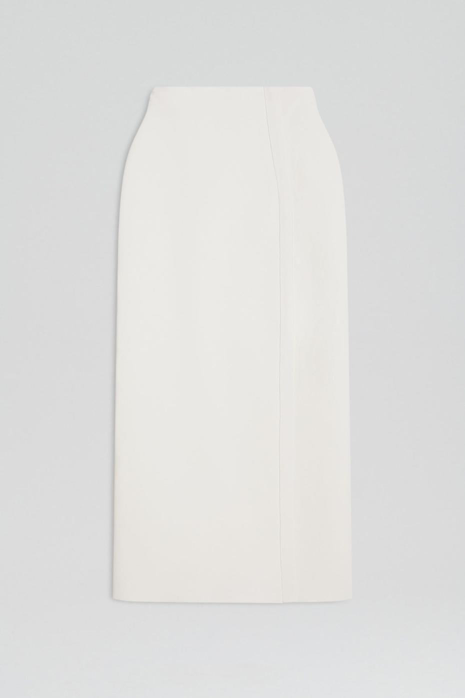 Skirts | Women Scanlan Theodore CREPE KNIT SPLIT SKIRT Cream