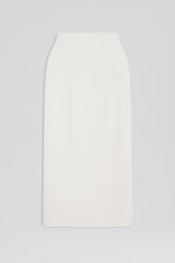 Skirts | Women Scanlan Theodore CREPE KNIT SPLIT SKIRT Cream