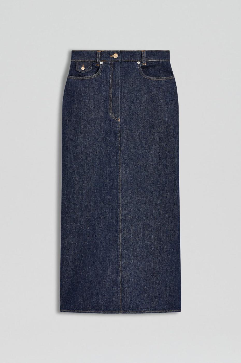 Skirts | Women Scanlan Theodore DENIM FIVE POCKET PENCIL SKIRT Indigo.b