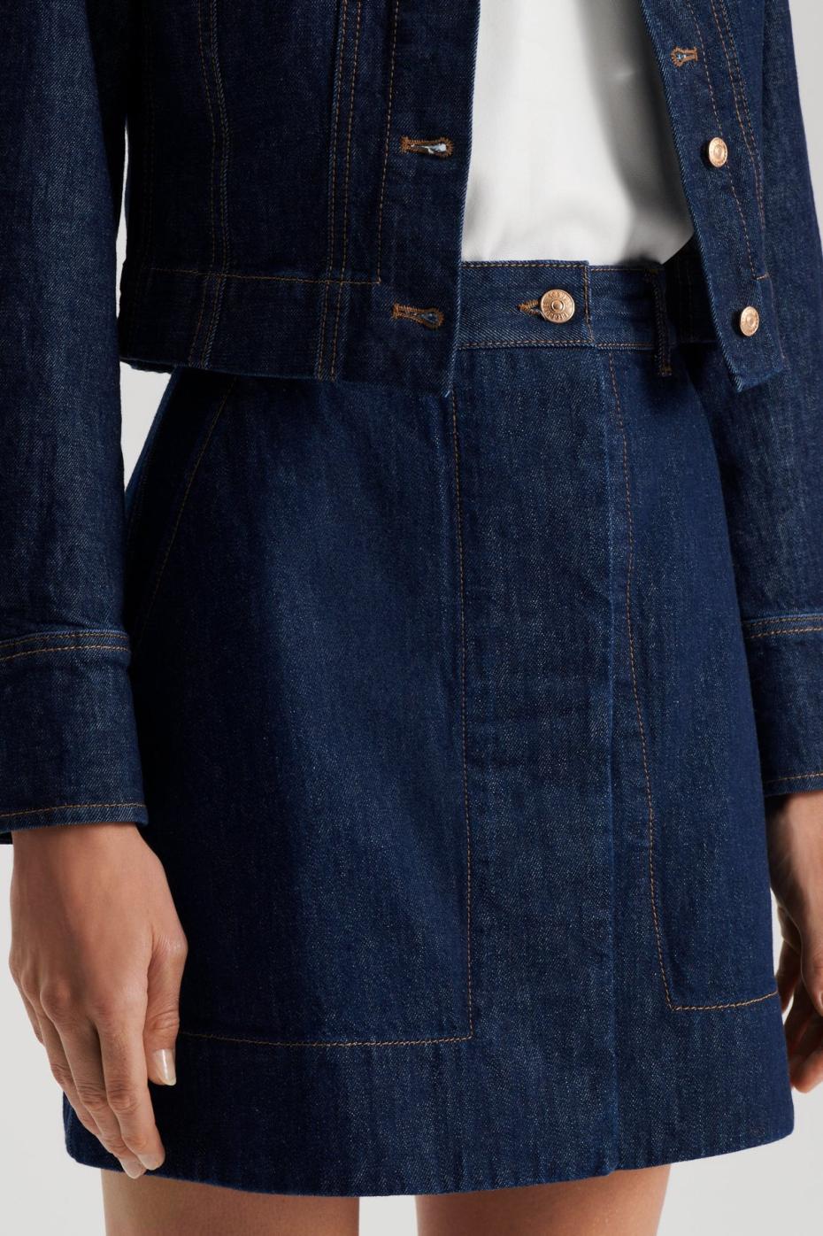 Skirts | Women Scanlan Theodore DENIM MINI SKIRT Indigo