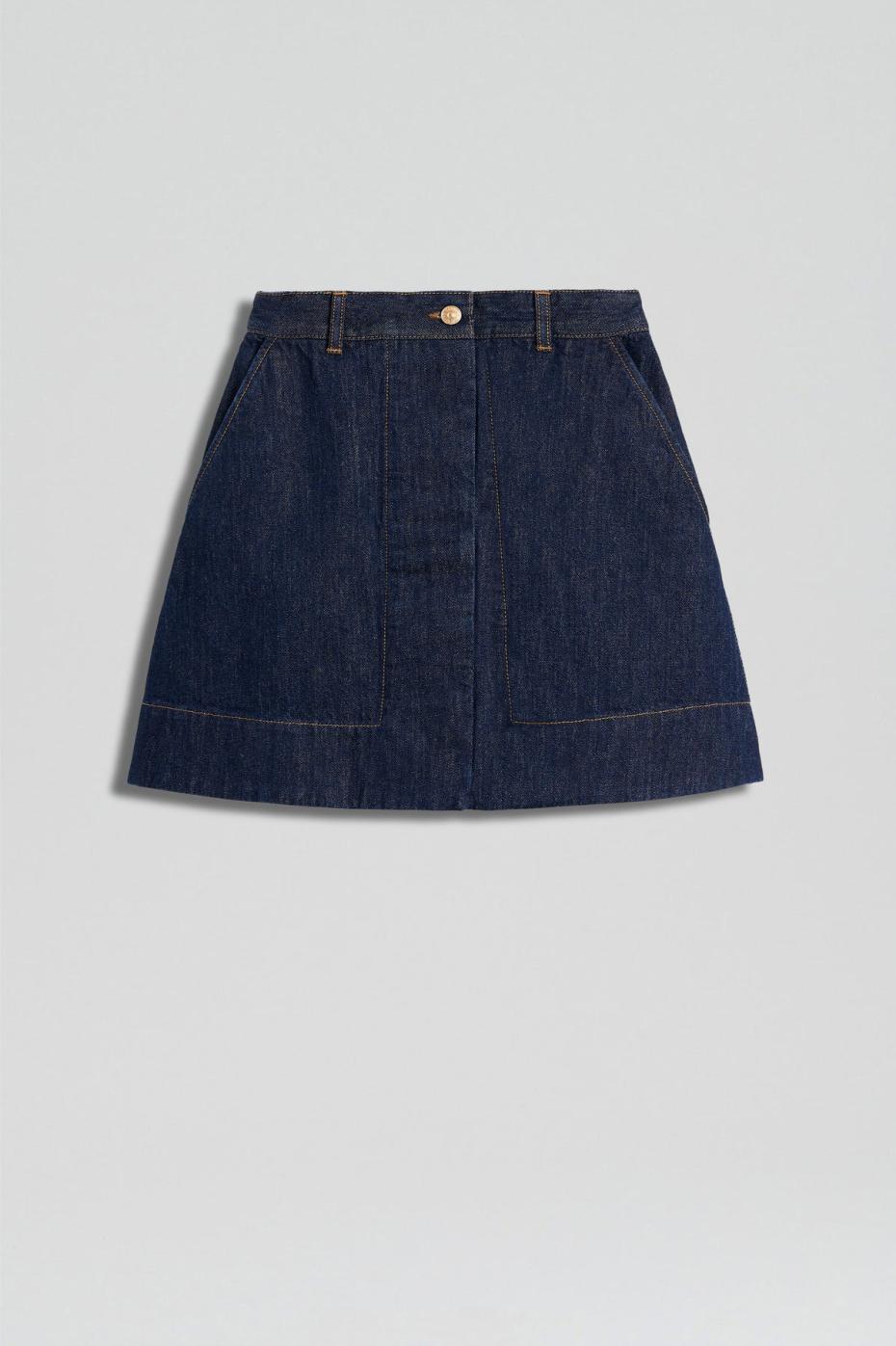 Skirts | Women Scanlan Theodore DENIM MINI SKIRT Indigo