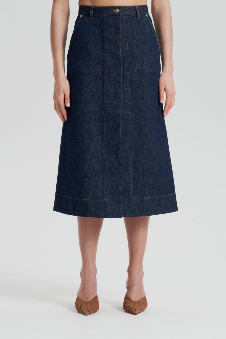 Skirts | Women Scanlan Theodore DENIM SKIRT Indigo