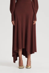 Skirts | Women Scanlan Theodore DRAPE HEM SKIRT Burgundy