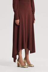 Skirts | Women Scanlan Theodore DRAPE HEM SKIRT Burgundy