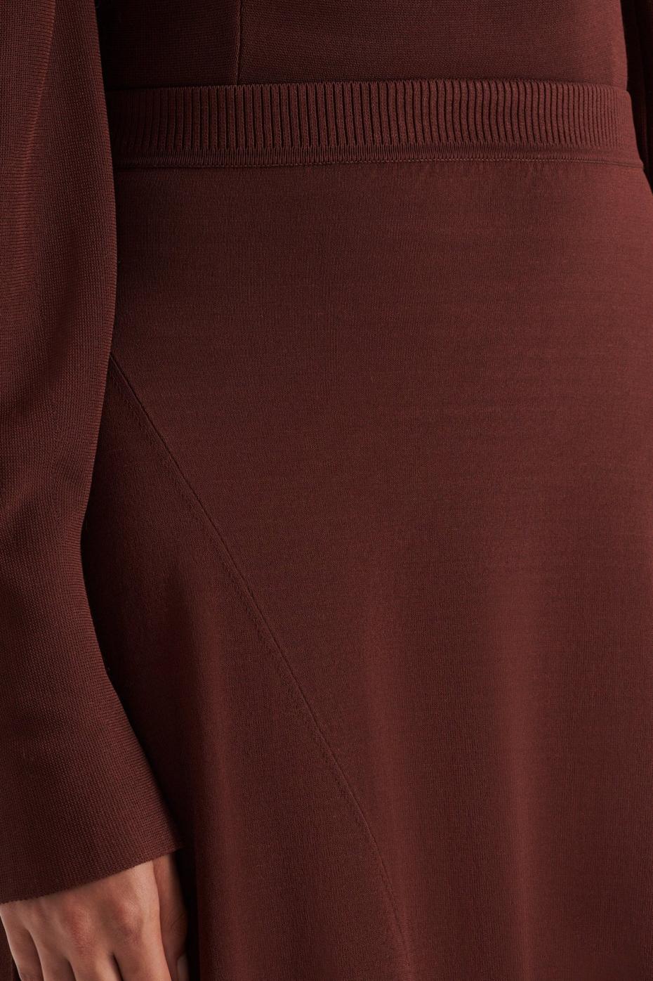 Skirts | Women Scanlan Theodore DRAPE HEM SKIRT Burgundy