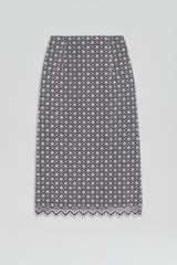 Skirts | Women Scanlan Theodore EMBROIDERED FLORAL SKIRT Black.white