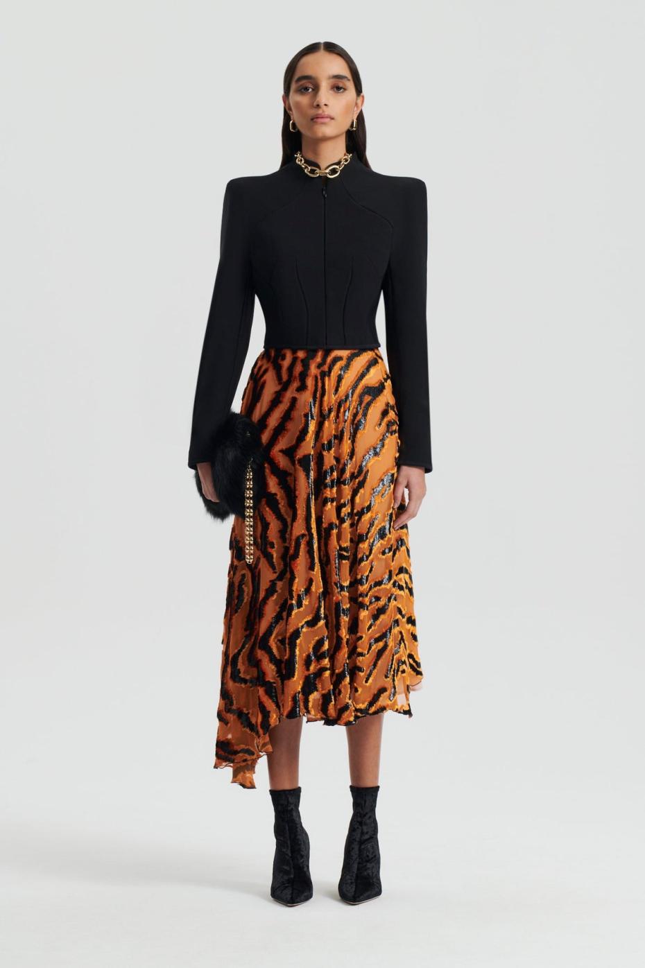 Skirts | Women Scanlan Theodore FRENCH BURNT OUT SKIRT Burnt.orange