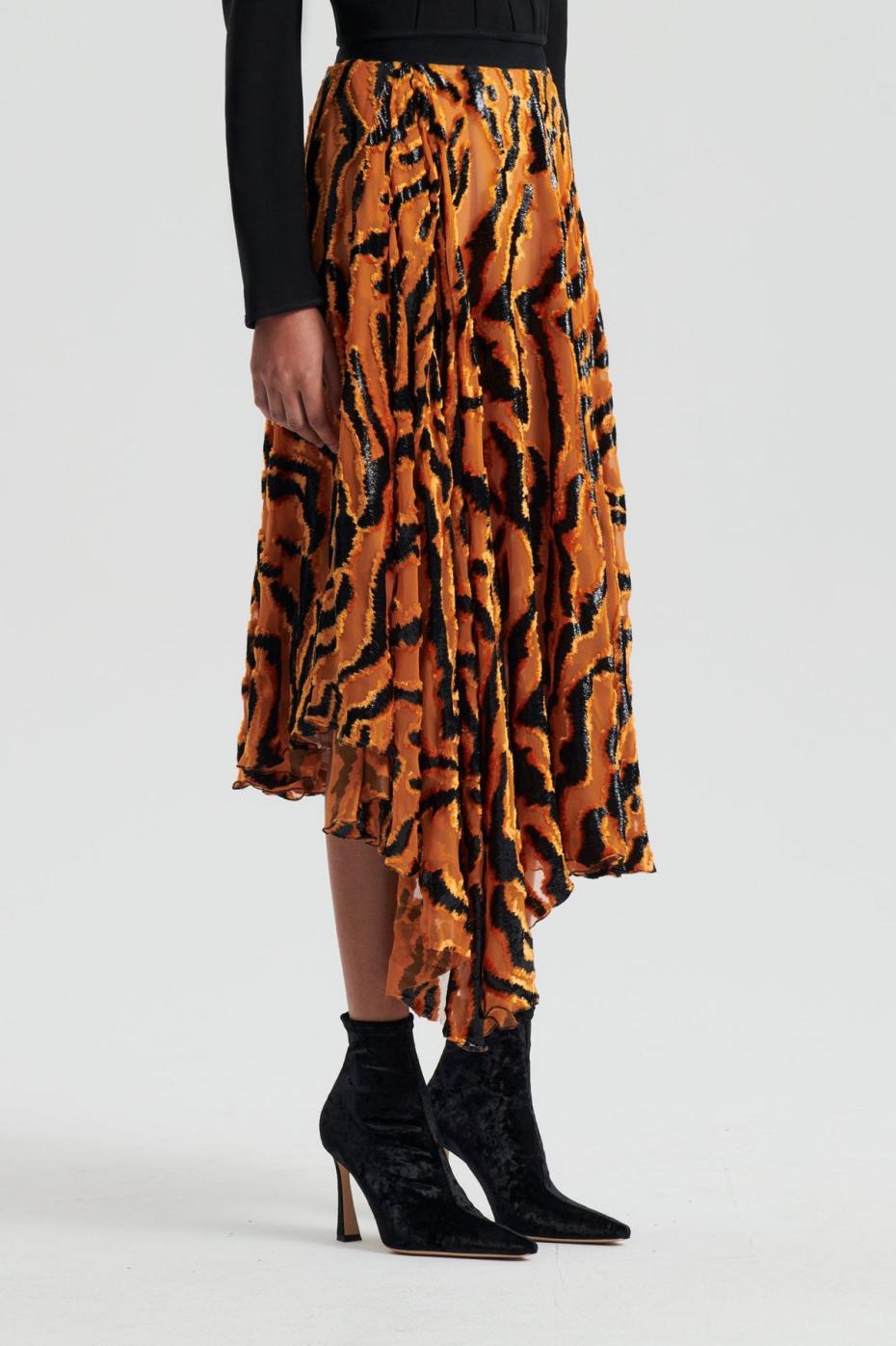 Skirts | Women Scanlan Theodore FRENCH BURNT OUT SKIRT Burnt.orange