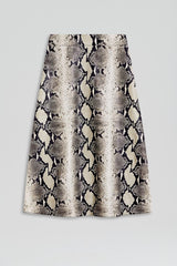 Skirts | Women Scanlan Theodore LEATHER REPTILE SKIRT Stone