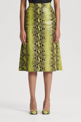 Skirts | Women Scanlan Theodore LEATHER REPTILE SKIRT Vert