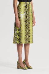 Skirts | Women Scanlan Theodore LEATHER REPTILE SKIRT Vert