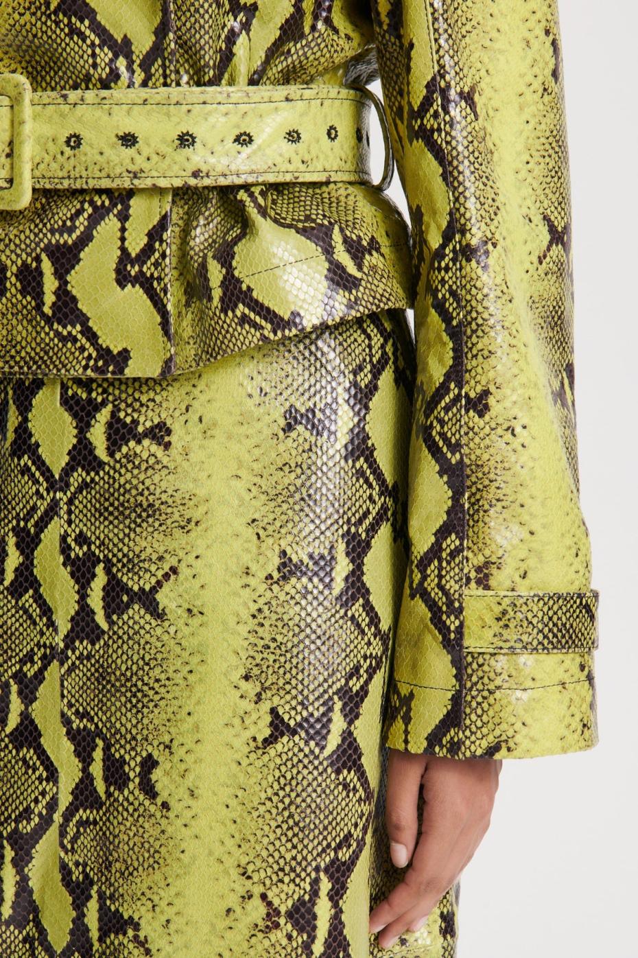 Skirts | Women Scanlan Theodore LEATHER REPTILE SKIRT Vert