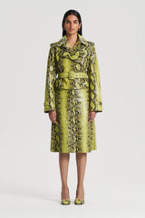 Skirts | Women Scanlan Theodore LEATHER REPTILE SKIRT Vert