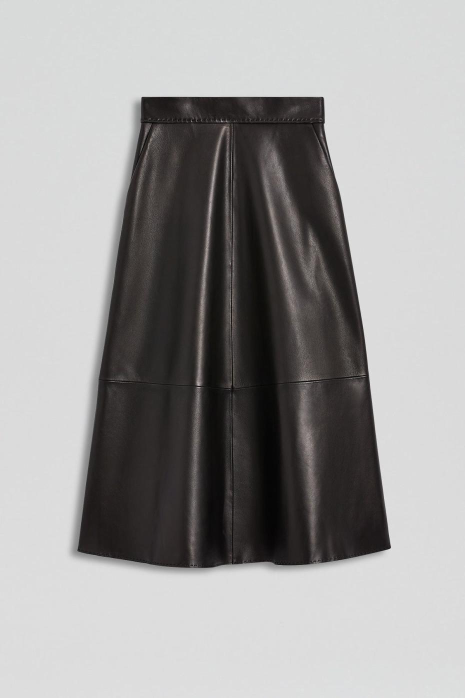 Skirts | Women Scanlan Theodore LEATHER SOFT SKIRT Black