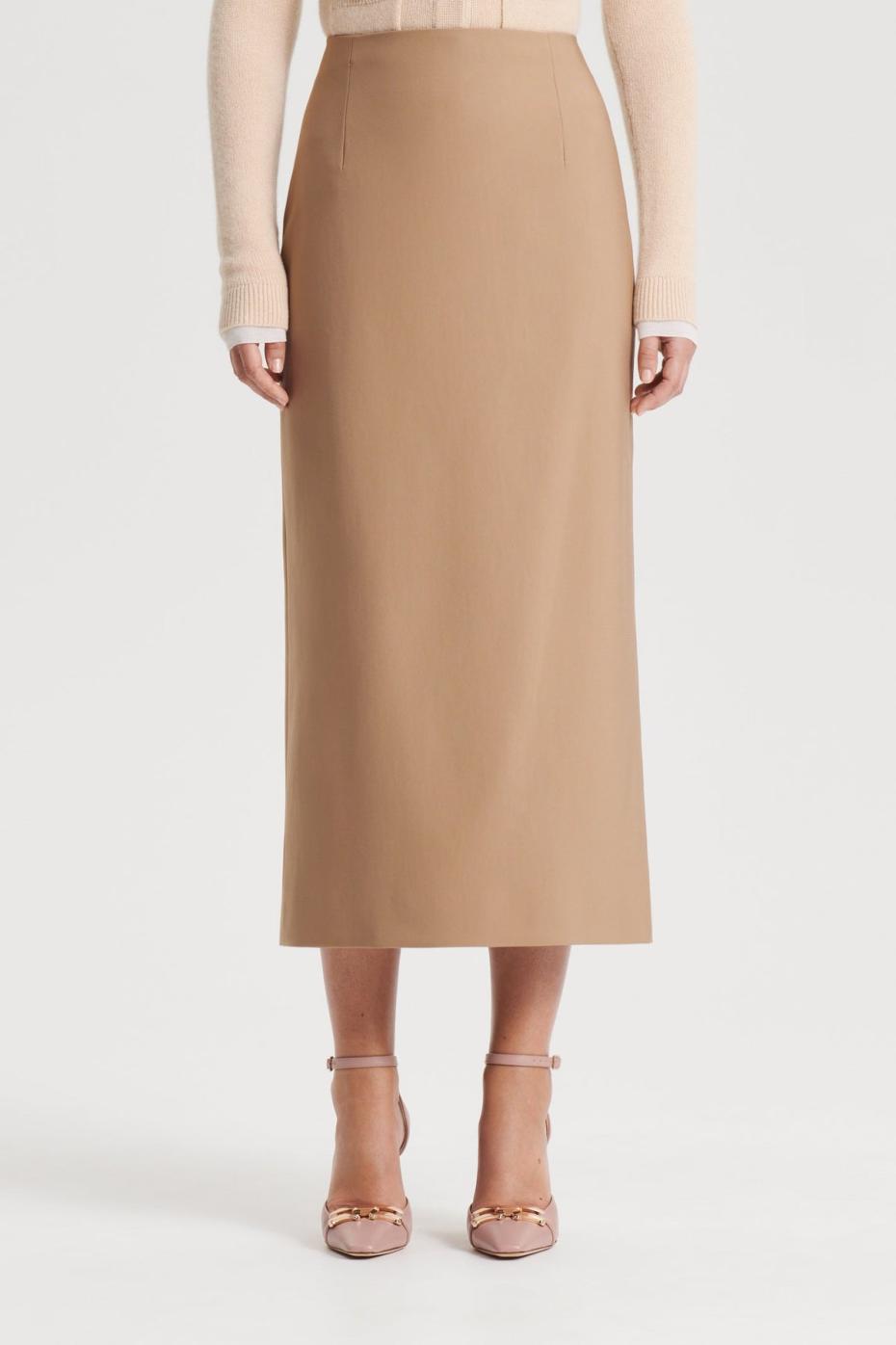 Skirts | Women Scanlan Theodore MILANO PENCIL SKIRT Camel