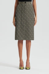 Skirts | Women Scanlan Theodore OCELOT PENCIL SKIRT Dark.elm