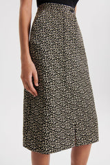 Skirts | Women Scanlan Theodore OCELOT PENCIL SKIRT Dark.elm