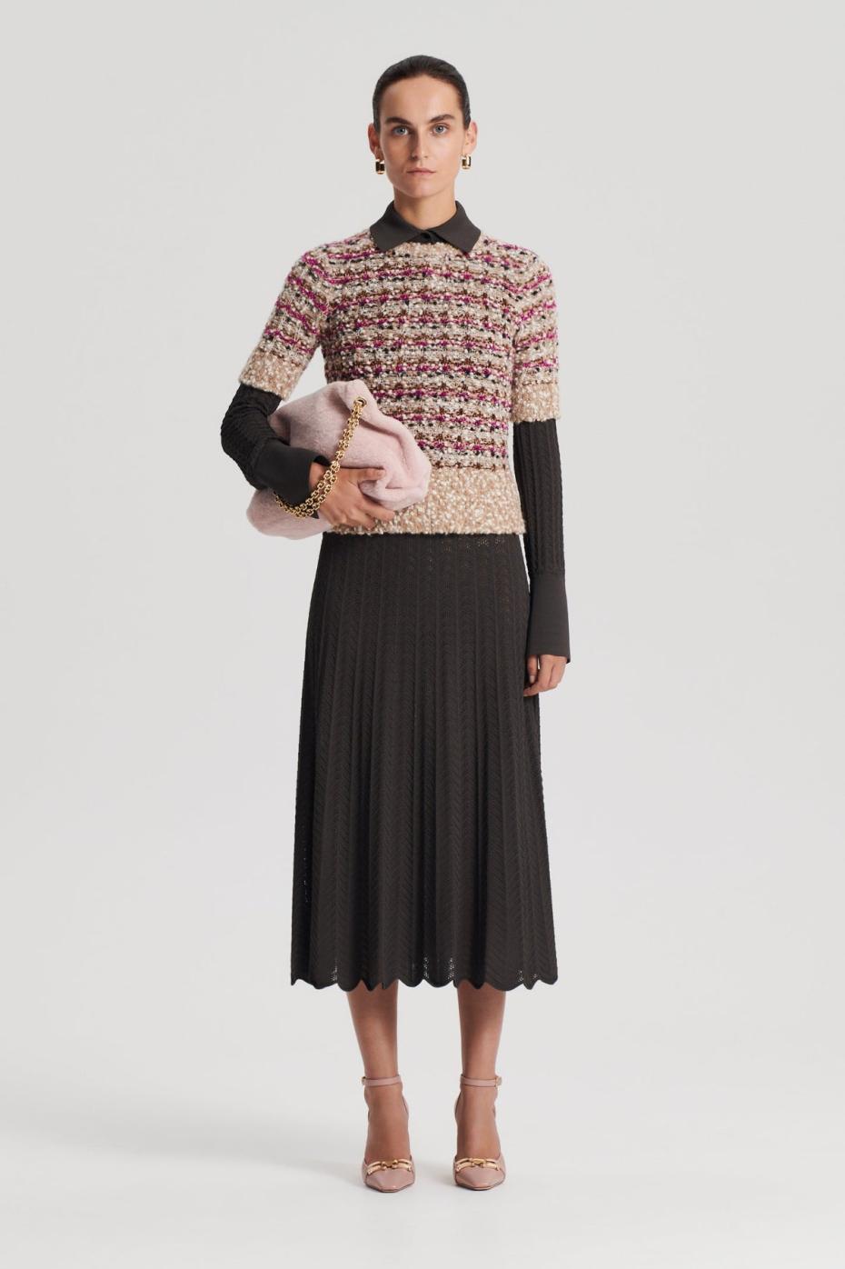 Skirts | Women Scanlan Theodore PLEAT LACE SKIRT Jungle