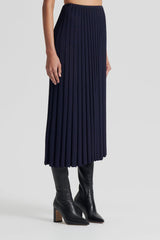 Skirts | Women Scanlan Theodore PLEATED RIB SKIRT 16 Navy