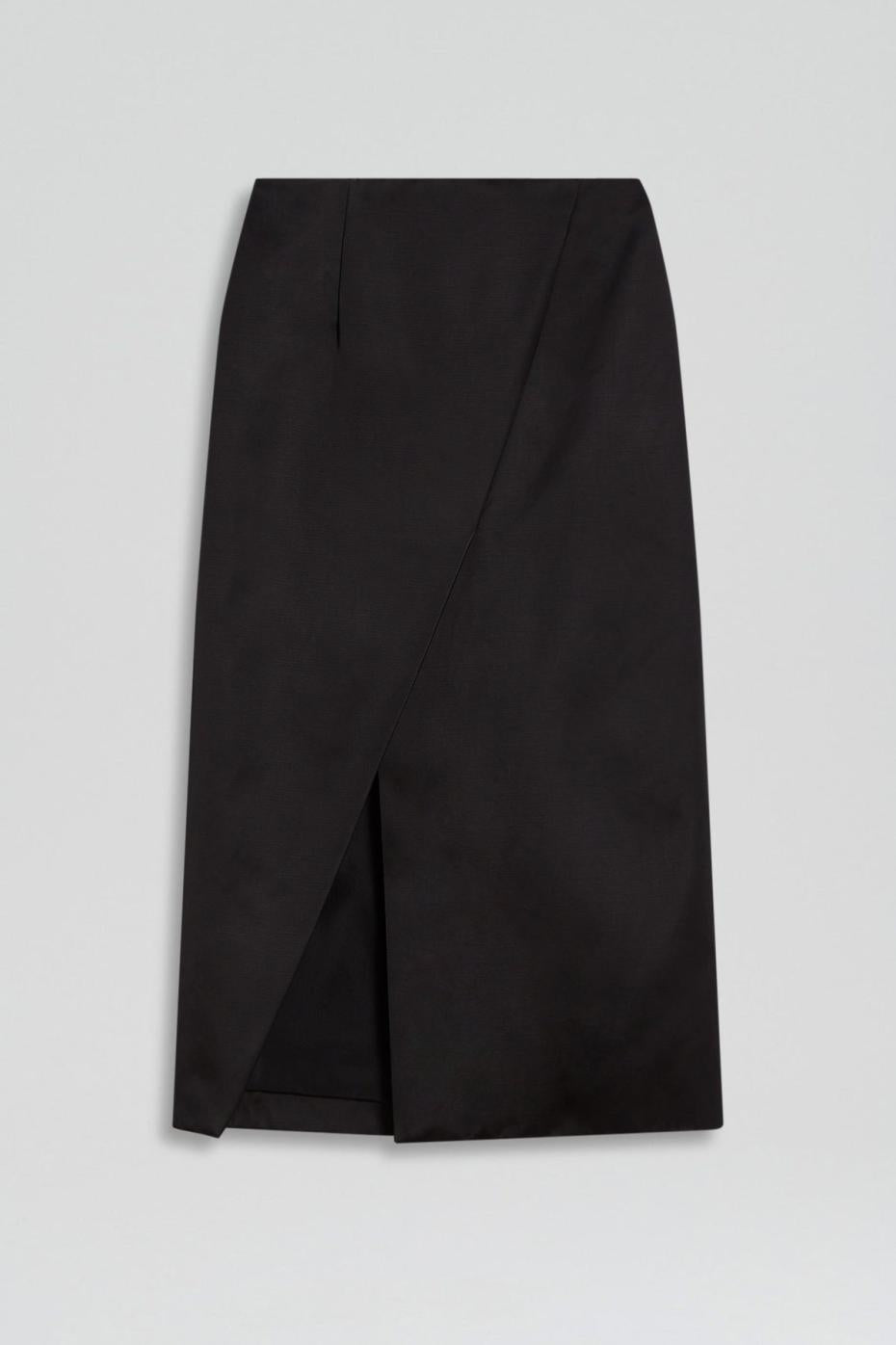 Skirts | Women Scanlan Theodore SATIN WRAP SKIRT Black