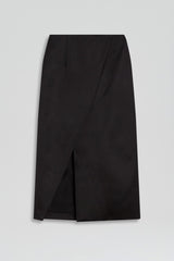 Skirts | Women Scanlan Theodore SATIN WRAP SKIRT Black