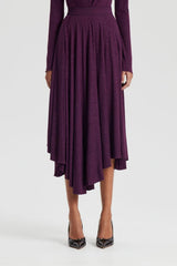 Skirts | Women Scanlan Theodore TINSEL DRAPE SKIRT Aubergine