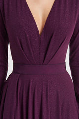 Skirts | Women Scanlan Theodore TINSEL DRAPE SKIRT Aubergine