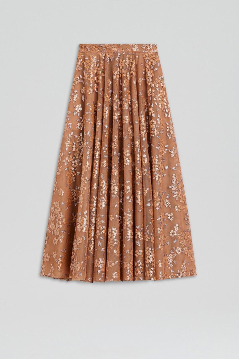 Skirts | Women Scanlan Theodore TINSEL FLORAL SKIRT Spice