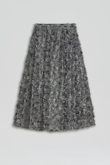 Skirts | Women Scanlan Theodore TINSEL FRINGE FULL SKIRT Dark.silver
