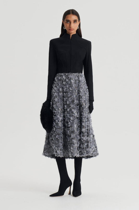 Skirts | Women Scanlan Theodore TINSEL FRINGE FULL SKIRT Dark.silver