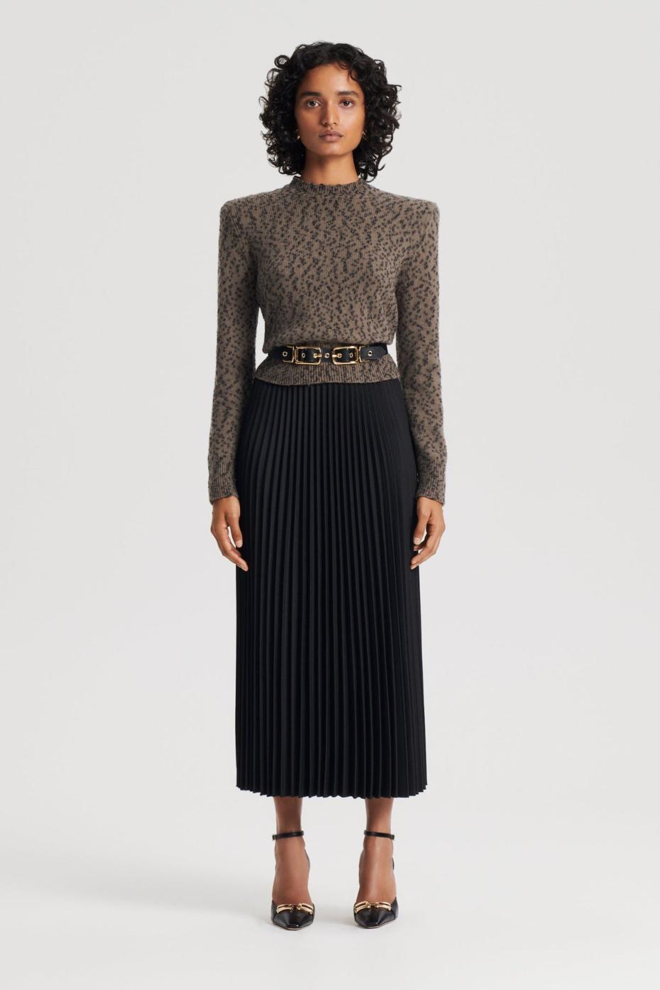 Skirts | Women Scanlan Theodore TWILL PLEAT SKIRT Black
