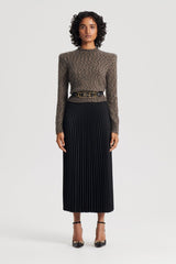 Skirts | Women Scanlan Theodore TWILL PLEAT SKIRT Black