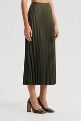 Skirts | Women Scanlan Theodore TWILL PLEAT SKIRT Jungle