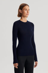 Sweaters | Women Scanlan Theodore Babywool Crew Neck Sweater Navy |Tops| Scanlan Theodore Babywool Crew Neck Sweater Navy /tops/ Scanlan Theodore