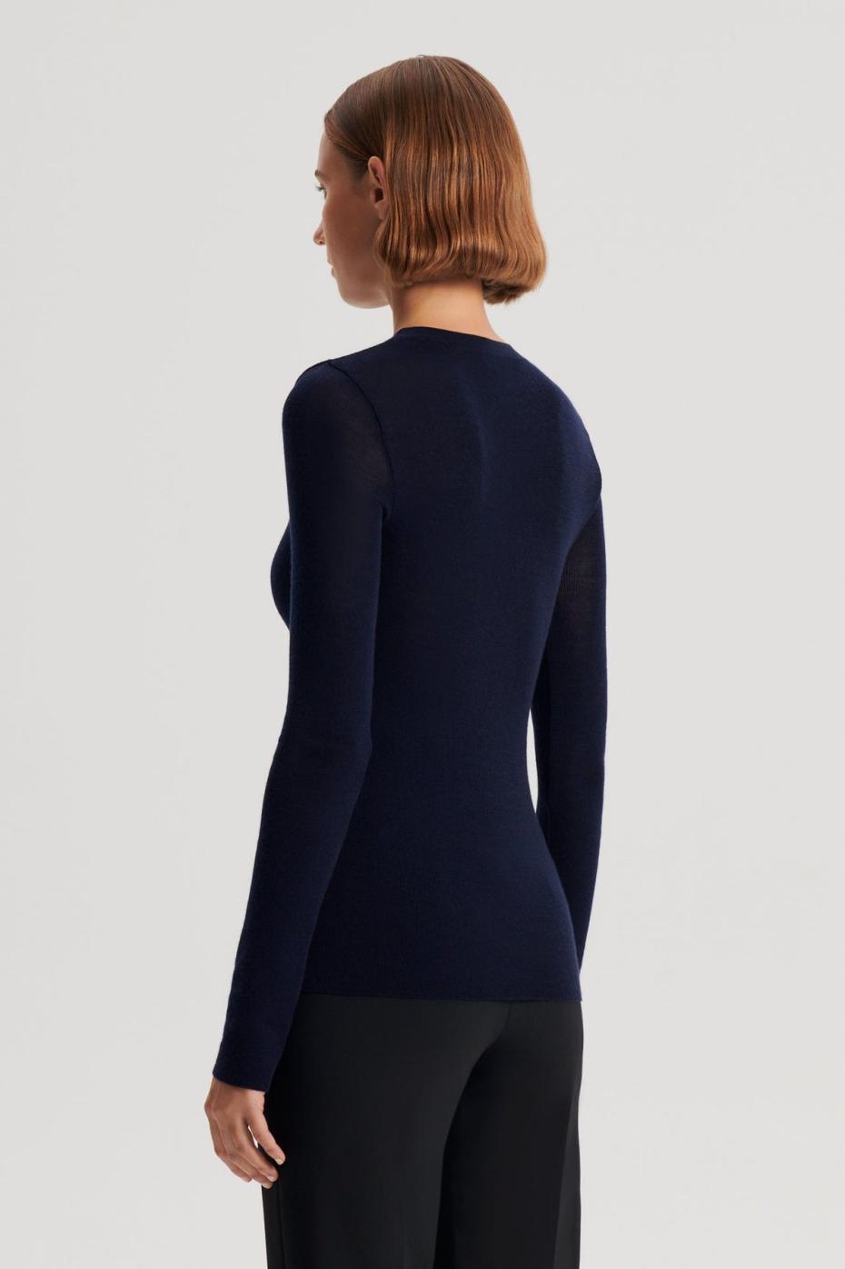 Sweaters | Women Scanlan Theodore Babywool Crew Neck Sweater Navy |Tops| Scanlan Theodore Babywool Crew Neck Sweater Navy /tops/ Scanlan Theodore