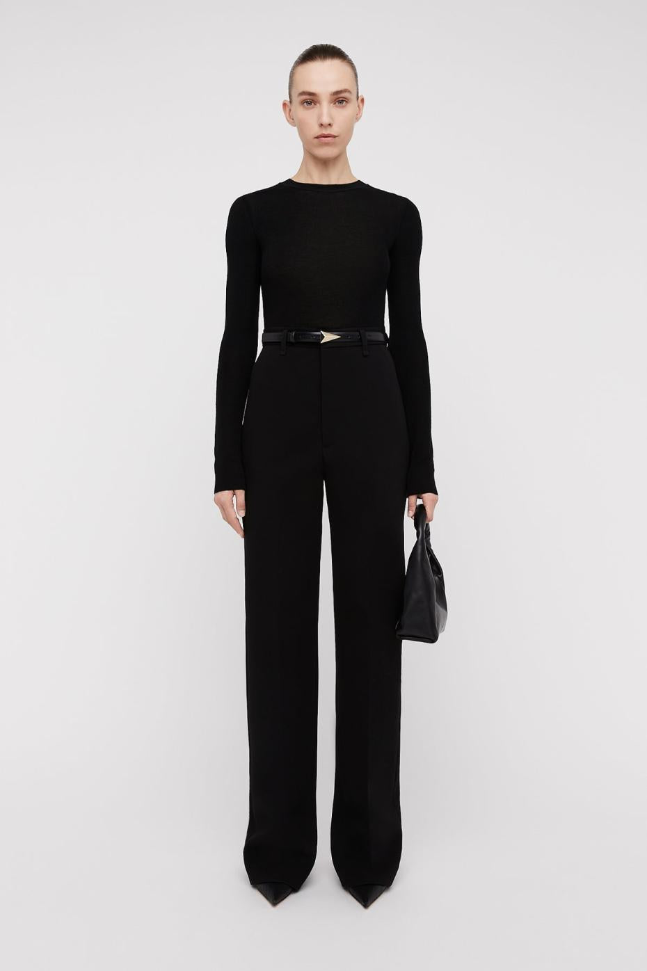 Sweaters | Women Scanlan Theodore BABYWOOL CREW SWEATER Black All